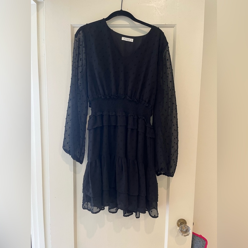 Black Polka Dot Boutique Dress